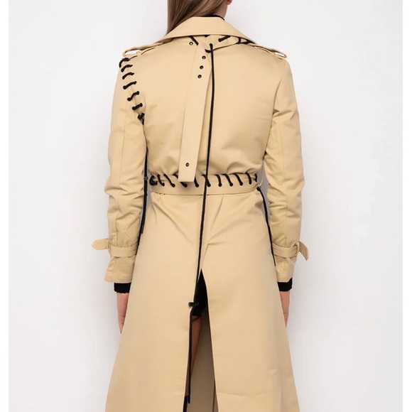 AKIRA - SUPERMODEL LACE UP TRENCH COAT - Picture 6 of 9